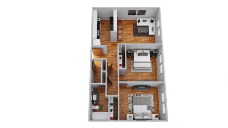 2 beds, 1 bath, 756 sqft, $1,395