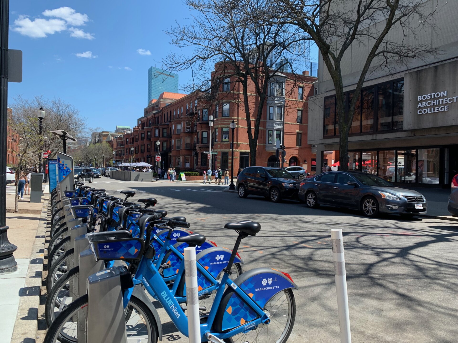 Bluebikes on Newbury Street