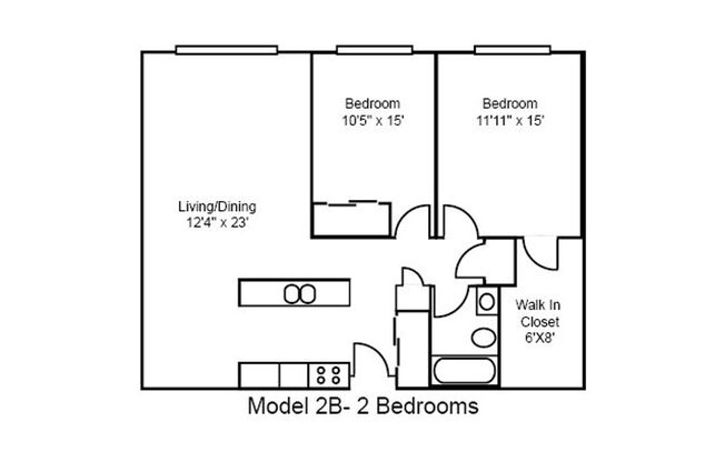 2 beds, 1 bath, 1,000 sqft, $1,415, Unit 820-103