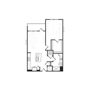 1 bed, 1 bath, 805 sqft, $1,950