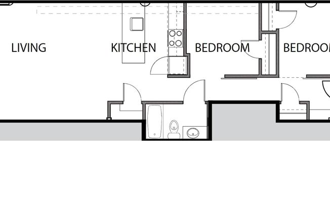2 beds, 1 bath, 800 sqft, $1,700, Unit 3G