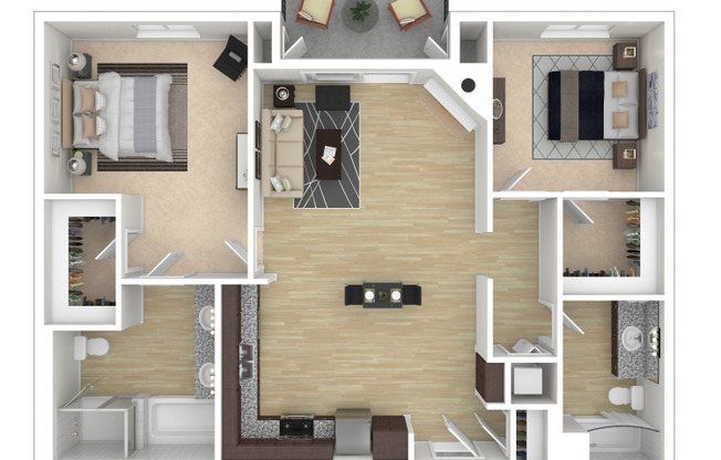 2 beds, 2 baths, 1,343 sqft, $3,185