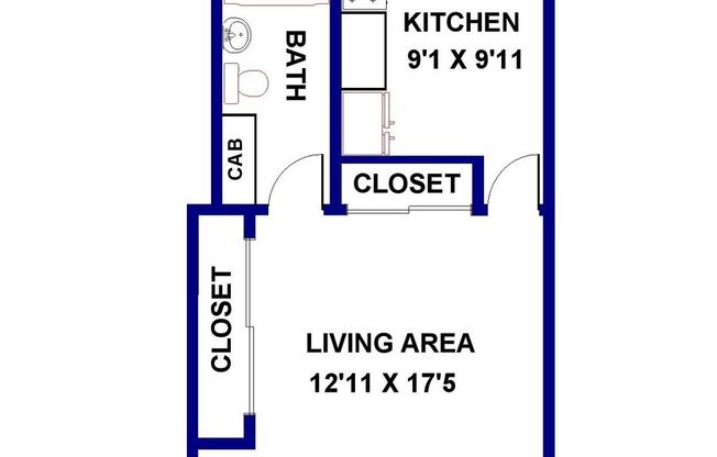Studio, 1 bath, 444 sqft, $1,550, Unit 35