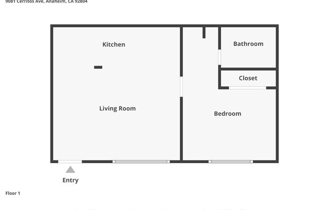 1 bed, 1 bath, 525 sqft, $1,850, Unit 9181-7