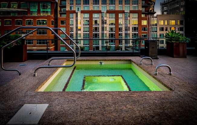 Hot Tub View In Dusk at Arc Light, California