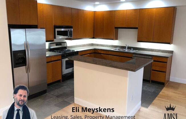 OPEN TOMORROW! Huge bi-level 3 bedroom 2.5 bath loft style apartment w/huge sunny yard, gas fireplace, remodeled kitchen, in-unit laundry and garage parking