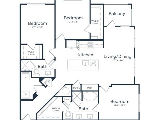 3 beds, 2 baths, 1,462 sqft, $2,435