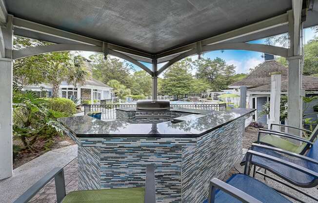 Gazebo with BBQ Grills at St. Johns Forest Apartments, Florida, 32277