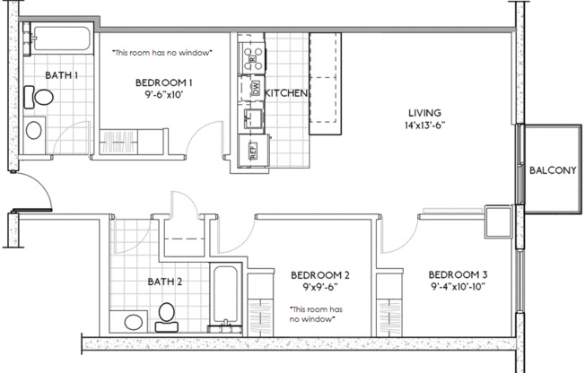 3 beds, 2 baths, 865 sqft, $3,109, Unit 1216-207