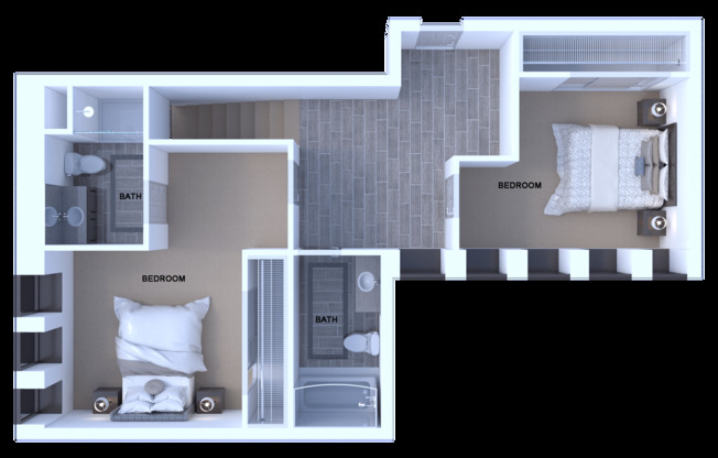 2 beds, 3 baths, 1,291 sqft, $2,520, Unit 1203