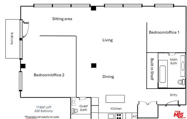 2 beds, 2 baths, 1,740 sqft, $4,200, Unit 811