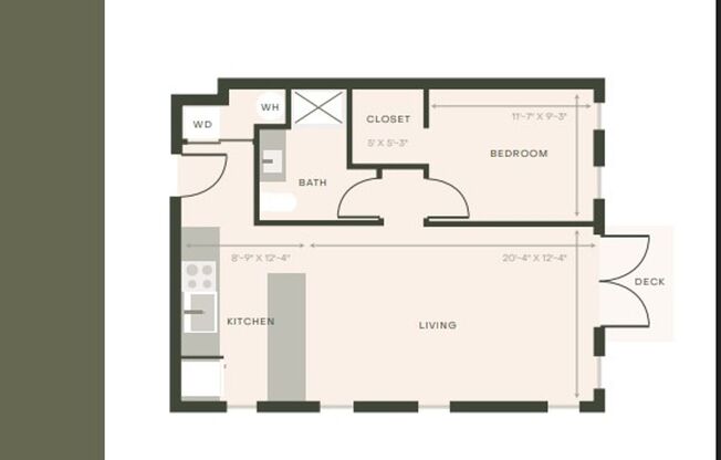 1 bed, 1 bath, 782 sqft, $2,395, Unit 408