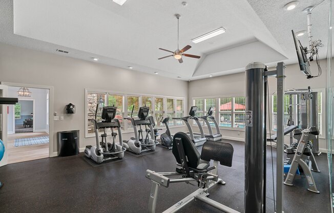Fitness center at Waterford Place Apartments in Greensboro, NC