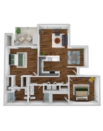 2 beds, 2 baths, 998 sqft, $2,286