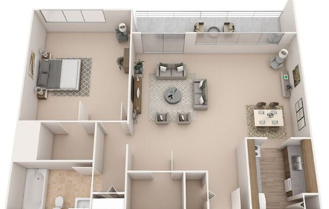 1 bed, 1 bath, 800 sqft, $1,345
