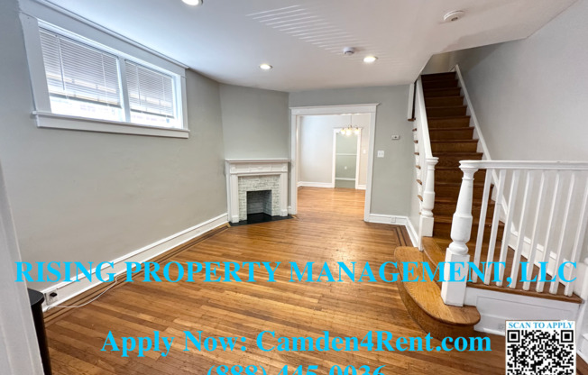 Newly Renovated large 3 bedroom 1 and a half badroom home on a quiet block in Parkside section of Camden.