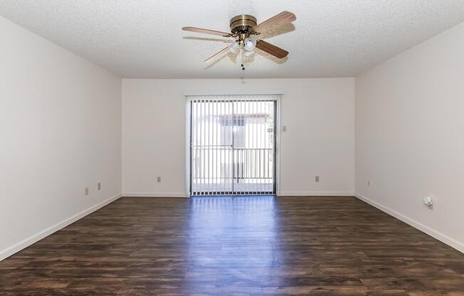 a room with a wooden floor