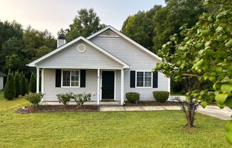 Reduced to $1395! 3 bed/2 bath home in High Point, 1 level, side patio, vaulted ceiling in the living rm