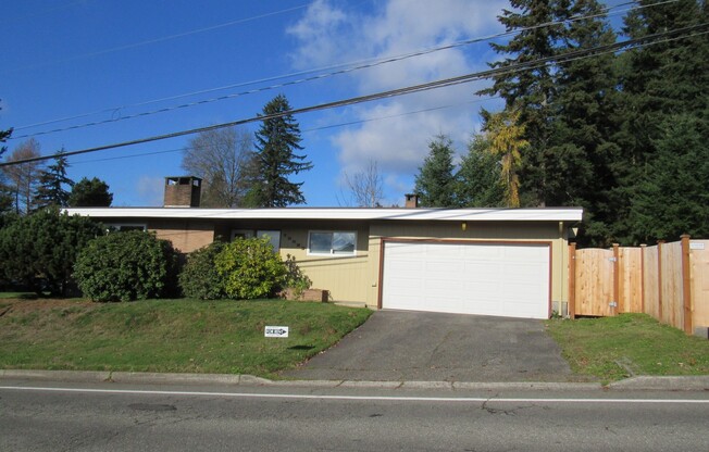 Downtown Bothell Rambler Coming Soon! Lawncare Included! Huge fenced yard!