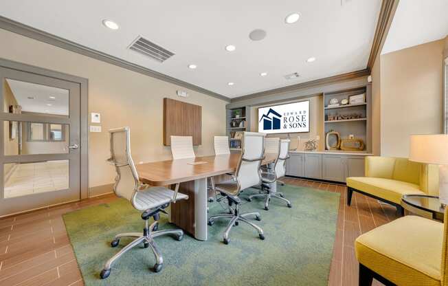 Clubhouse Conference Room at Avellan Springs Apartments, North Carolina, 27560