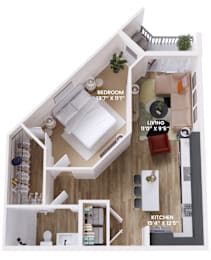 1 bed, 1 bath, 685 sqft, $1,793