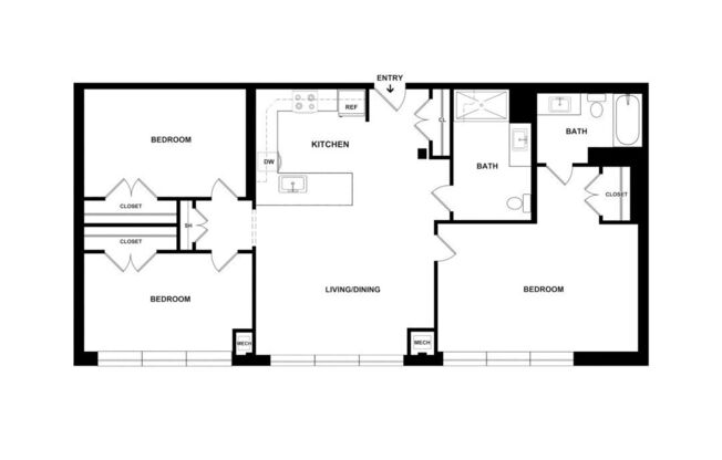 3 beds, 2 baths, 1,312 sqft, $2,451