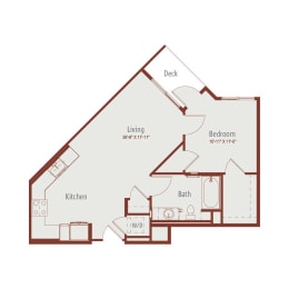 1 bed, 1 bath, 679 sqft, $3,433