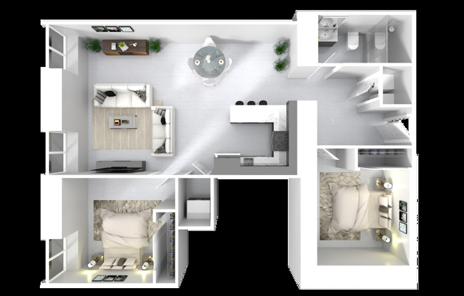 2 beds, 1 bath, 920 sqft, $1,500, Unit G6