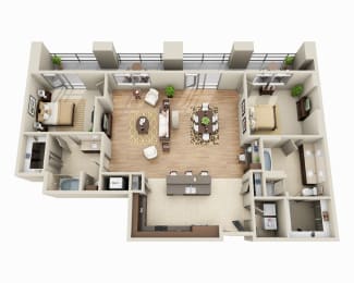 2 beds, 2 baths, 1,737 sqft, $3,070