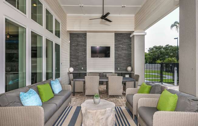 Covered Veranda at Lenox Luxury Apartments in Riverview FL