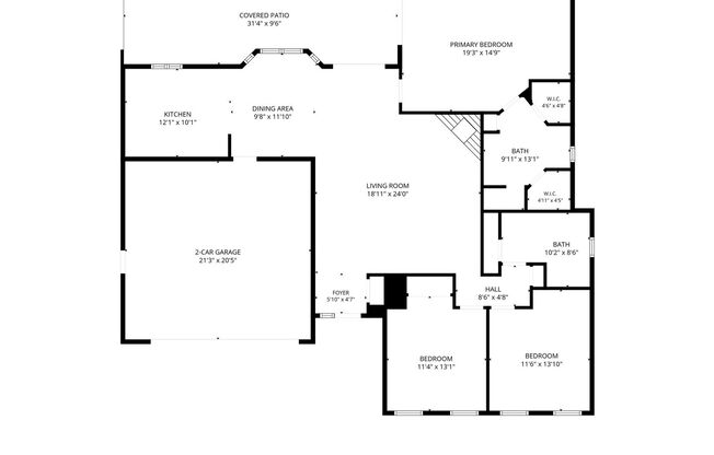 3 beds, 2 baths, $2,790