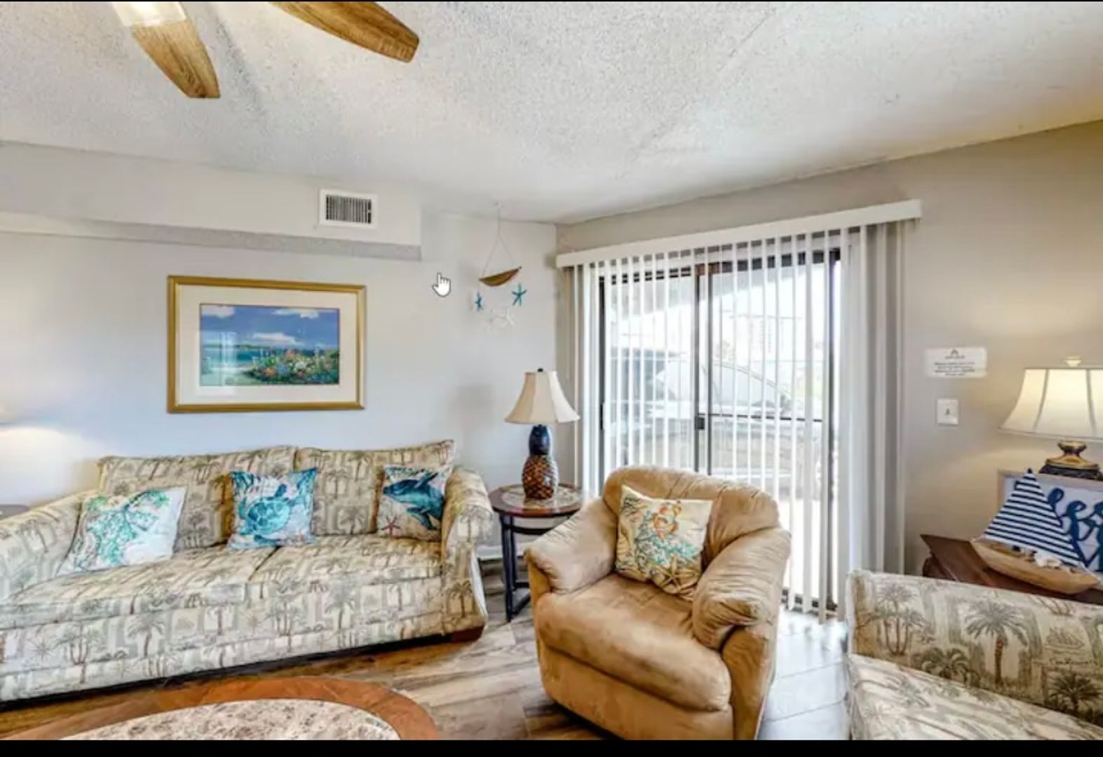 Fully Furnished 2 Bed/ 1 Bath downstairs unit-I WALKING DISTANCE TO BEACH! Includes water, trash and internet.