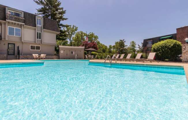 This is a photo of the pool area at Village East Apartments in Franklin, OH.