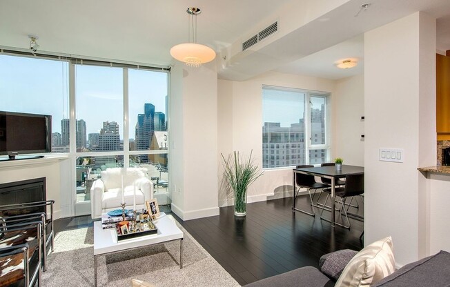 Fully Furnished, 2 bedrooms, 2 bath in the heart of Little Italy on 15th floor of La Vita high rise!