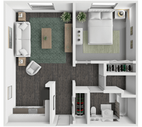 1 bed, 1 bath, 552 sqft, $849