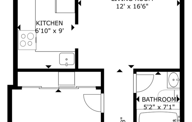 1 bed, 1 bath, 607 sqft, $1,695, Unit 602