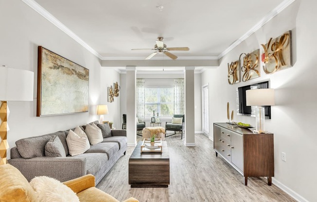 modern-styled living room at Sterling Creek at Richmond Hill, Richmond Hill, Georgia 