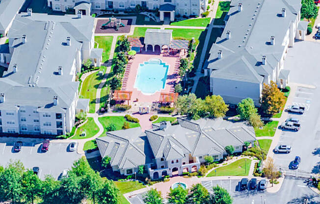 Aerial View of Estancia Apartments For Rent Tulsa OK - 1, 2 , and 3 Bedroom Units Available