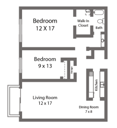 2 beds, 1 bath, 948 sqft, $1,465