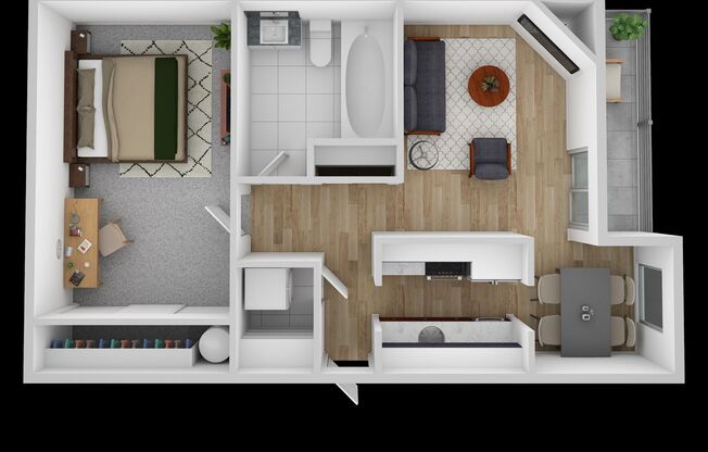 1 bed, 1 bath, 730 sqft, $1,435, Unit 18-35