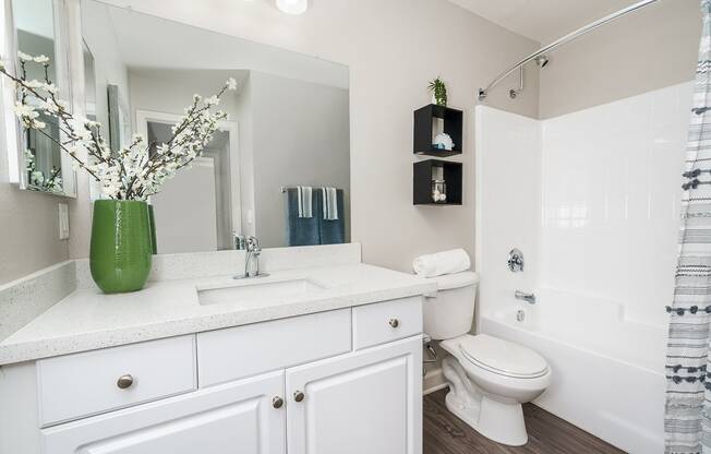 The Cascades Apartments bathroom vanity