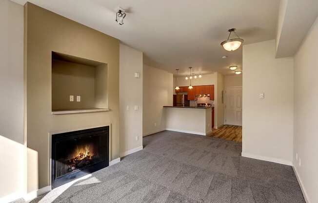 Living room & fireplace