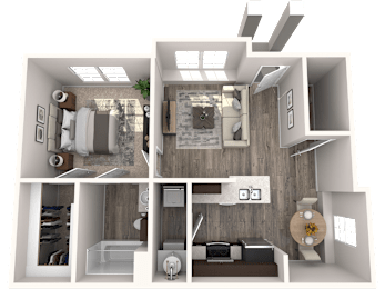 1 bed, 1 bath, $1,048