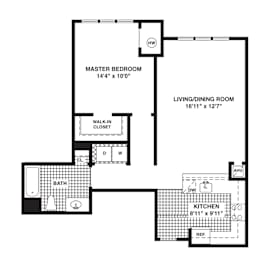 1 bed, 1 bath, 865 sqft, $1,875