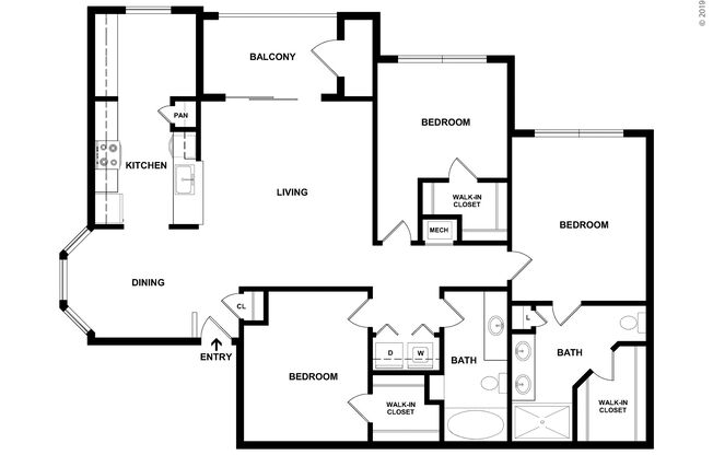 3 beds, 2 baths, 1,354 sqft, $1,920