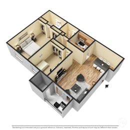 2 beds, 2 baths, 930 sqft, $1,205