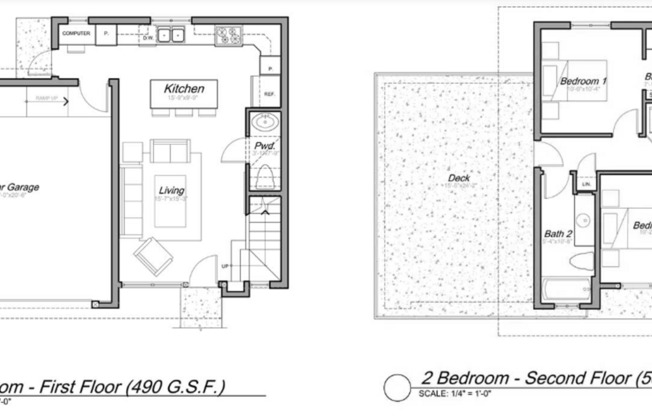 2 beds, 2.5 baths, 1,026 sqft, $2,100