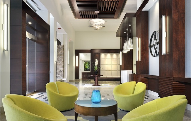 Contemporary Lobby With 24 Hour Concierge Desk