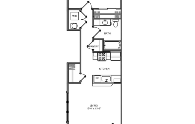 1 bed, 1 bath, 724 sqft, $1,300, Unit 2280CL