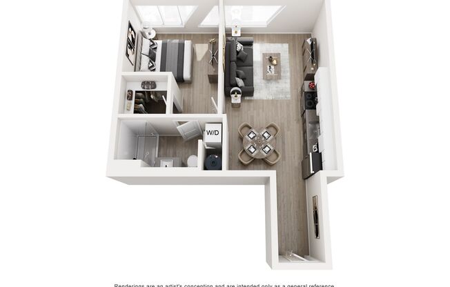 1 bed, 1 bath, 642 sqft, $1,703, Unit 404